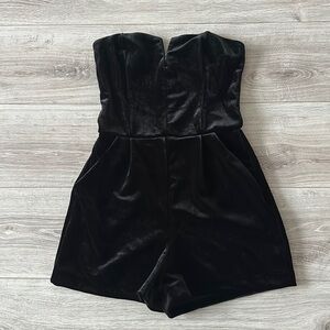 Dynamite black velvet romper